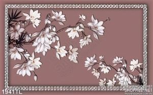 Tranh lụa 3D hoa trang trí tường đẹp