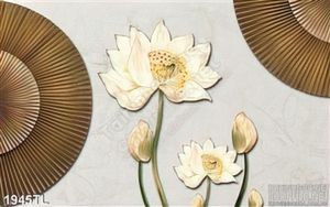 Tranh lụa 3D hoa sen trang trí phòng ngủ đẹp