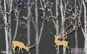 Tranh hươu nai decor tường  đẹp nhất
