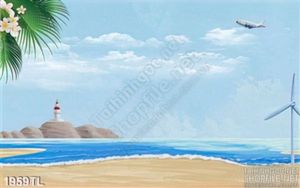 Tranh hải đăng dán tường trang trí dán tường đẹp