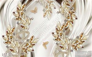 Tranh 3D hoa kim cương dát vàng đẹp