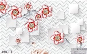 Tranh 3D hoa trang trí tường đẹp