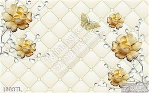 Tranh hoa hồng vàng trang trí dán tường đẹp nhất