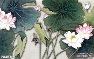 Tranh hoa Sen trang trí tường đẹp