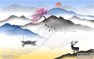 Tranh thủy mặc hiện đại treo tường