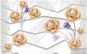 Tranh 3D hoa trang trí tường đẹp