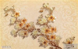 Tranh điêu khắc hoa mộc lan đẹp