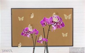 Tranh hoa lan nghệ thuật trang trí phòng ngủ