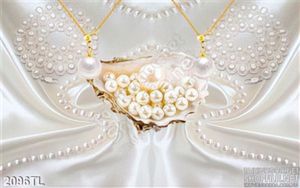 Tranh lụa 3D ngọc trai trang trí tường