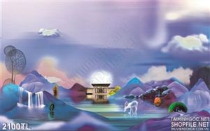 Tranh lụa 3D phong cảnh nghệ thuật