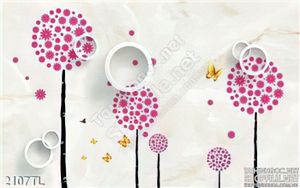 Tranh 3D hoa trang trí tường đẹp