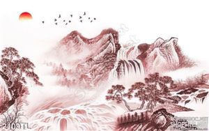 Tranh thủy mặc trang trí phòng khách