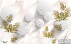 Tranh lụa 3D quả cầu trang trí