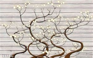Tranh 3d hoa mai đẹp trang trí phòng khách