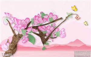 Tranh hoa Đào trang trí tường