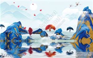 Tranh màu nước hiện đại trang trí nội thất