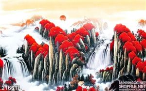 Tranh sơn dầu phong thủy trang trí tường