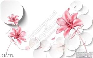 Tranh 3D hoa trang trí phòng bếp