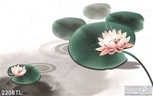 Tranh hoa Sen 3D trang trí tường đẹp