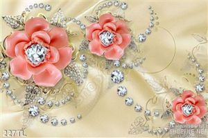Tranh lụa 3D hoa kim cương đẹp