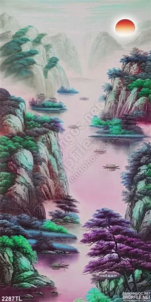 Tranh sơn dầu phong thủy trang trí tường