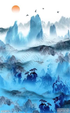 Tranh màu nước phong thủy trang trí treo tường đẹp