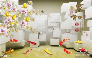 Tranh lụa 3D cá chép đẹp