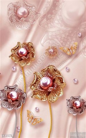 Tranh 3D hoa kim cương trang trí tường