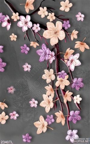 Tranh hoa 3D trtang trí phòng khách