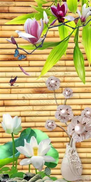 Tranh lụa 3D hoa sen phong thủy đẹp