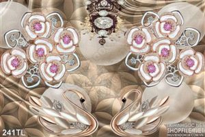Tranh lụa 3D hoa kim cương