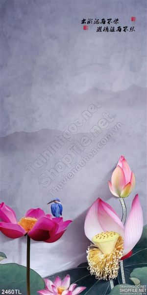 Tranh sơn dầu hoa Sen nghệ thuật