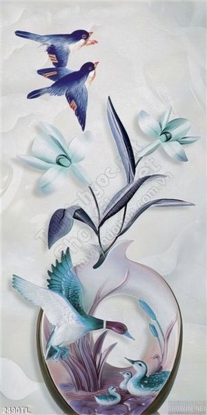 Tranh bình hoa nghệ thuật treo tường đẹp