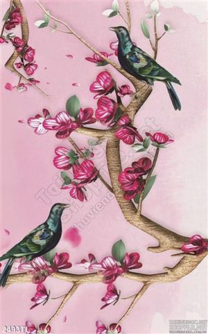 Tranh màu nước hoa treo tường phòng ngủ