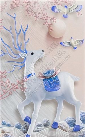 Tranh giả ngọc hươu trang trí treo tường