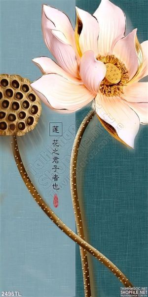 Tranh hoa Sen nghệ thuật treo tường đẹp