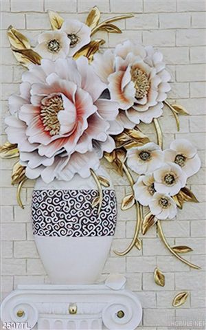 Tranh điêu khắc hoa mẫu đơn đẹp độc đáo