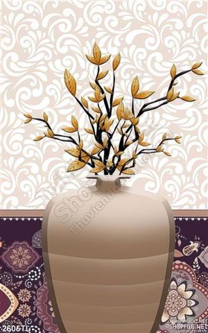 Tranh bình hoa hiện đại trang trí treo tường