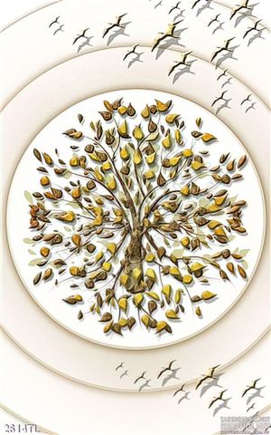 Tranh bình hoa kim tiền trang trí