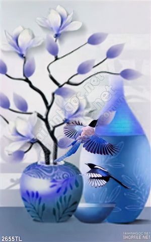 Tranh bình hoa trang trí treo tường đẹp