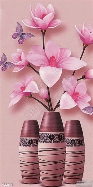 Tranh bình hoa Mộc lan trang trí phòng khách