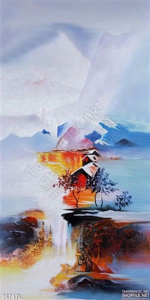 Tranh sơn dầu phong cảnh quê hương