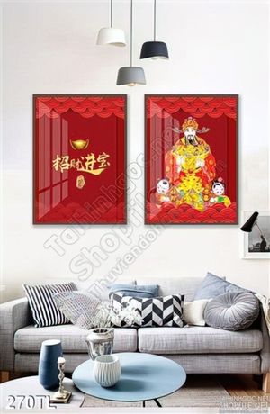 Tranh lụa thần tài