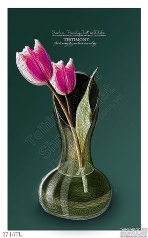 Tranh hoa Tulip hiện đại trang trí