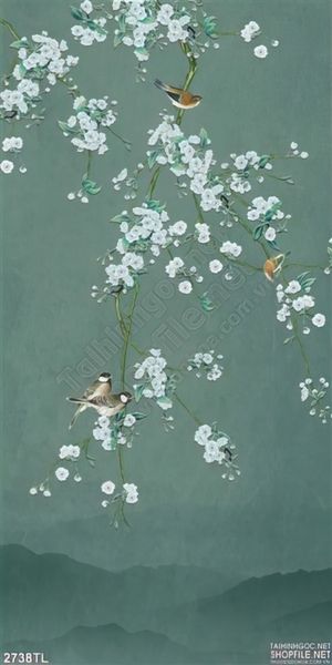 Tranh hoa Mai trtang trí tường đẹp