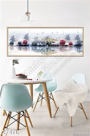 Tranh lụa 3D sơn dầu mùa đông