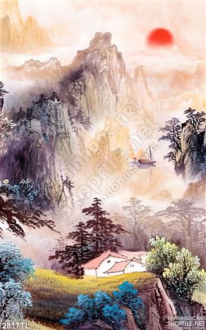 Tranh sơn dầu phong cảnh núi