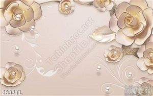 Tranh lụa 3D hoa hồng trang trí tường mới nhất