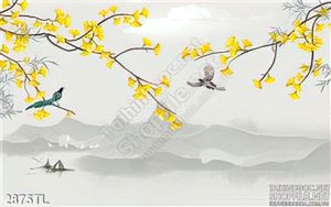 Tranh thư pháp hoa mai mùa xuân treo tường phòng khách