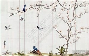 Tranh mùa xuân và chim én đẹp nhất